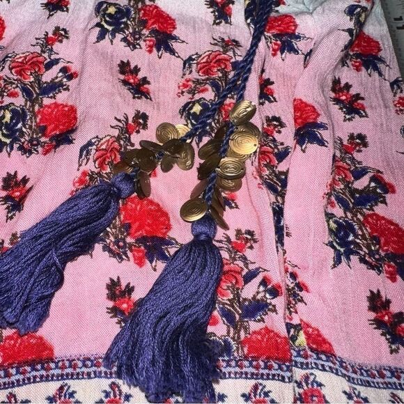 Raga tunic bohemian- hippy, India, butterfly sleeve cold shoulder sz L - Picture 15 of 16